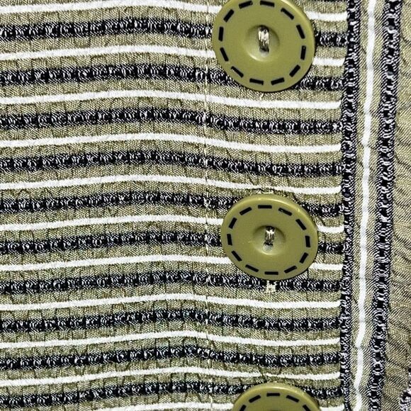 NWT Habitat Fiesta Striped Swing Pullover Boho Top Guacamole Sz S/M - Picture 6 of 8